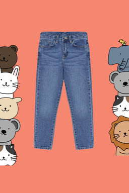 Mavi Erkek Cocuk Skinny Esnek Ayarlanabilir Lastikli Denim Pantolon Jean TKDSS24PL00015 - Trendyolmilla фото 3