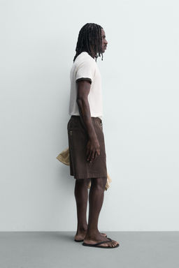 BERMUDA RELAXED FIT LAVADA / Negro - Zara фото 4