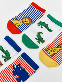 Desenli Erkek ?ocuk Patik ?orap 5li