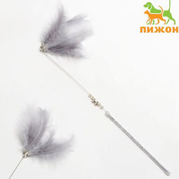 Дразнилка Мягкое воспоминание с перьями и бубенчиками, 60 см