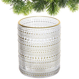 Цена за 4 шт. Подсвечник "Хрустальный блеск" 10*12,5 см, Белый