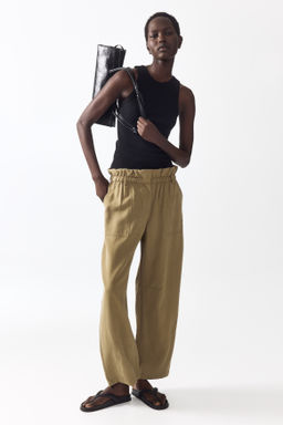 Pantal?n barrel con cintura paper bag - H&m фото 2