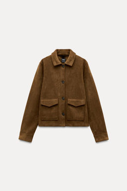 FAUX SUEDE JACKET - Zara фото 11