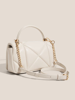 Женская сумка с ручкой LOVE MOSCHINO EMBOSSED Q Артикул 4561080, молочно-белый  фото 3