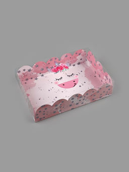 Цена за 5 шт. Коробка для печенья, кондитерская упаковка с пластиковой крышкой, «Чудесных мгновений», 20×30×8 см