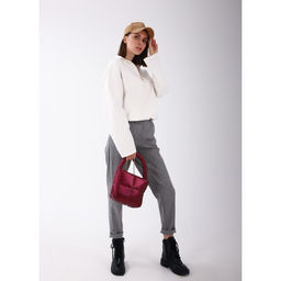 Сумка-тоут на молнии, цвет бордовый - Simaland фото 4