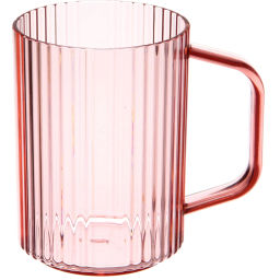 Цена за 3 шт. Кружка пластиковая 500мл "Грани", микс цветов