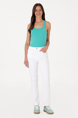 Kad_n Beyaz Jean Pantolon Sepette S_rpriz _ndirim