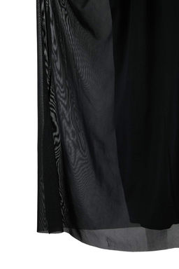 Siyah Belden Ac?lan Kolsuz Buzgulu Fitilli Esnek Orme Elbise TWOSS26EL00204