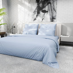 Пододеяльник 220ТС Этель 200*220 см, цв.голубой, сатин, 100% хлопок  фото 3