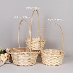 Корзина плетеная 3 штуки набор / GT0136-13 /уп 50/ - Галеонтрейд фото 2