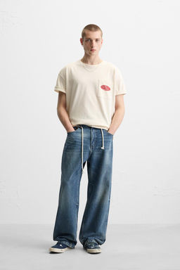 CONTRAST PRINT T-SHIRT