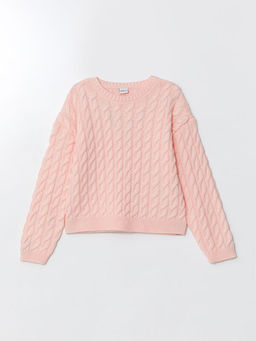 Bisiklet Yaka K?z ?ocuk Triko Kazak