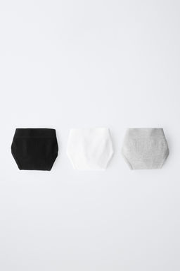 8-14 A?OS/ PACK TRES BRAGUITAS SEAMLESS / Blanco / Negro - Zara фото 6