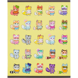 Цена за 2 шт. Тетрадь общая А5 48л NFT Котики желт ,клет,скреп, ВД-лак