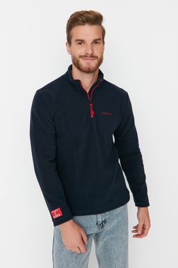 TRENDYOL MAN Lacivert Regular/Normal Kesim Fermuarl? Dik Yaka Anti-pilling Polar Sweatshirt TMNAW23SW00036 - Trendyolmilla фото 2