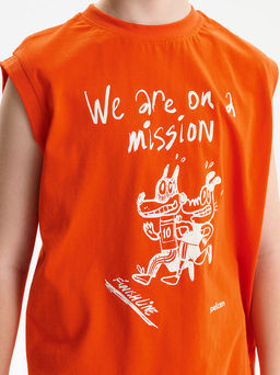 PELICAN, майка для мальчиков, Красный  фото 3