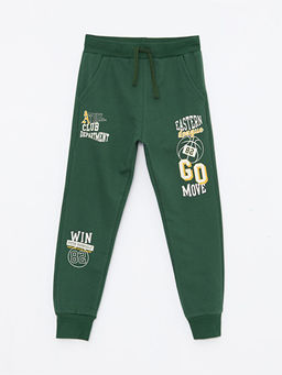 Beli Lastikli Bask?l? Erkek ?ocuk Jogger E?ofman Alt?