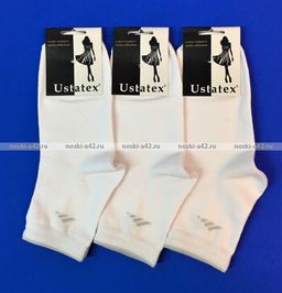 Цена за 5 пар. 5 ПАР - ЮстаТекс носки женские 2с15 СПОРТ Белые - 5 ПАР 23-25 - Юста-текс фото 4