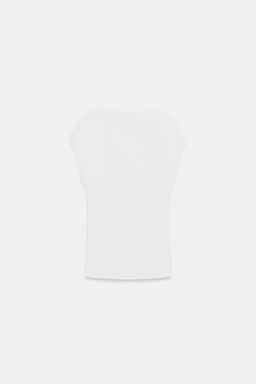 TOP DRAPEADO FORNITURA / Blanco roto - Zara фото 6