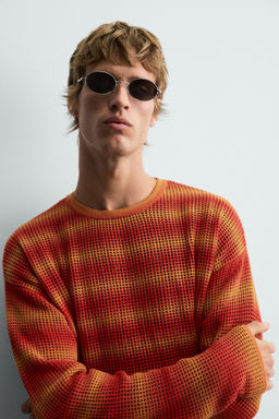 STRIPED OPEN-KNIT SWEATER - Zara фото 6