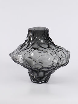 Ваза «Джино», 21×25 см, стекло, чёрная