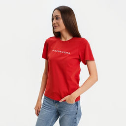 Футболка женская KAFTAN «Провокация», красный, р-р 48-50