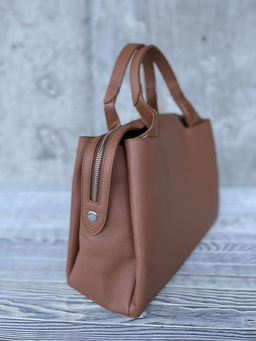 Женская кожаная сумка тоут 3120 Браун