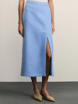 Юбка миди из твида / Zarina  фото 2