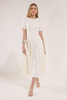 TRENDYOLMILLA Siyah Etegi Belden Ac?lan Midi Dokuma Elbise TWOSS25EL00790  фото 10