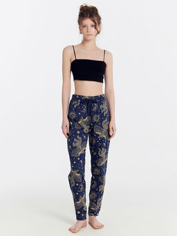 Брюки женские домашние синие с принтом звездное небо - Mark formelle фото 3