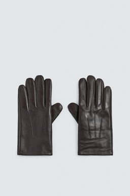 BASIC LEATHER GLOVES - Zara фото 3