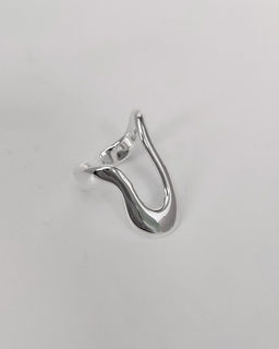 Кольцо с белым серебрением