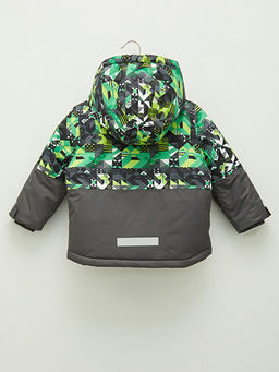 Kap??onlu Uzun Kollu Bask?l? Erkek Bebek Mont - Waikiki фото 2