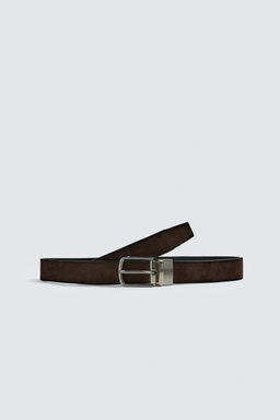 REVERSIBLE SPLIT SUEDE LEATHER BELT