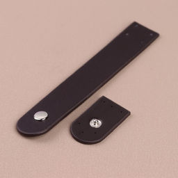 Цена за 2 шт. Застёжка пришивная для сумки, на кнопке, 15.5×2.5 см / 4.5×2.5 см, цвет коричневый, серебряный