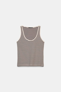 STRIPED SLEEVELESS TOP - Zara фото 10