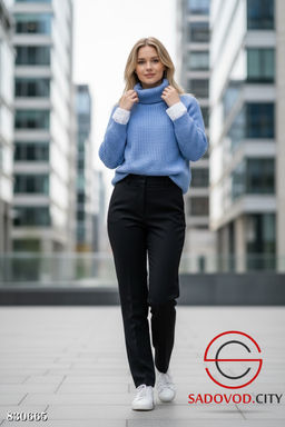 Свитер вязаный однотонный