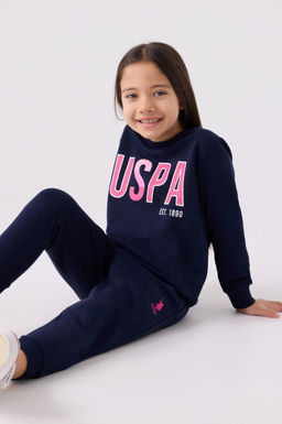 Темно-синий пижамный комплект для девочки Неожиданная скидка в корзине - U.s. polo assn фото 3