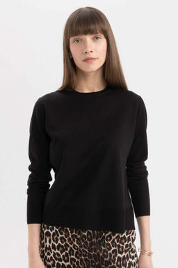 Regular Fit Bisiklet Yaka Basic Triko Kazak - Defacto фото 3