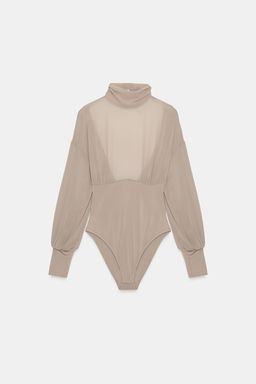 GEORGETTE BODYSUIT WITH BACK DETAIL - Zara фото 6