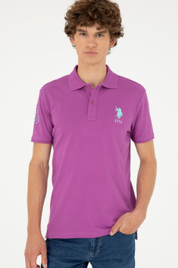 Мужская фиолетовая базовая футболка Неожиданная скидка в корзине - U.s. polo assn фото 3