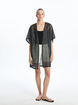 ?al Yaka Parlak G?r?n?ml? Kad?n Kimono