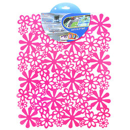 Коврик в раковину 26х32см "Цветы" ПВХ, цвета микс (Китай)