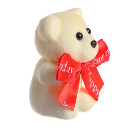 Цена за 6 шт. Игрушка из пенопласта Мишка с бантом, 9.5 см - Simaland фото 2