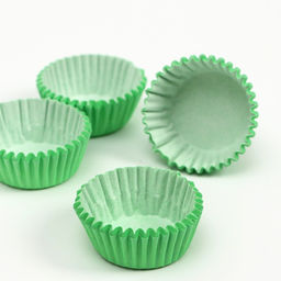 Цена за 300 шт. Форма для выпечки и упаковки конфет бумажная UPAK LAND, 3.5×2 см, одноразовая, зелёная