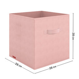 Короба стеллажные, без крышки, 28*28*28 см, набор 3 шт., розов., ПУТЕШАСТИКИ, шт - Valiant фото 2