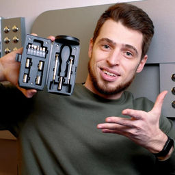 Подарочный набор инструментов в банке Мужик может всё, 13 предметов