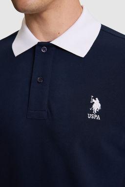 Erkek Lacivert Regular Fit Polo Yaka Basic TiЕГrt - U.s. polo assn фото 6