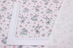 Фланель "Игривые зайчата", ш.0.95м, хлопок-100%, 170гр/м.кв